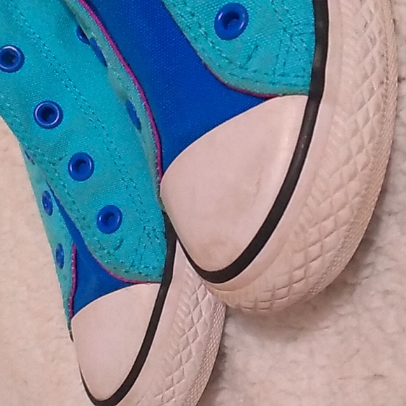 Converse Teal and Blue slip on shoe - Picture 7 of 7